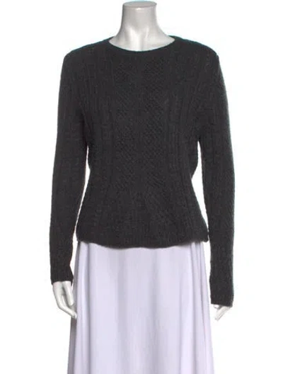 Pre-owned Max Mara Scoop Neck Sweater In Gray