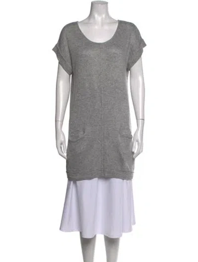 Pre-owned Max Mara Scoop Neck Sweater In Grey