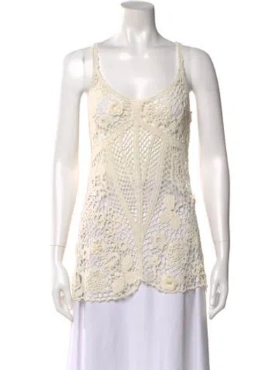 Pre-owned Max Mara Scoop Neck Sweater In Neutral