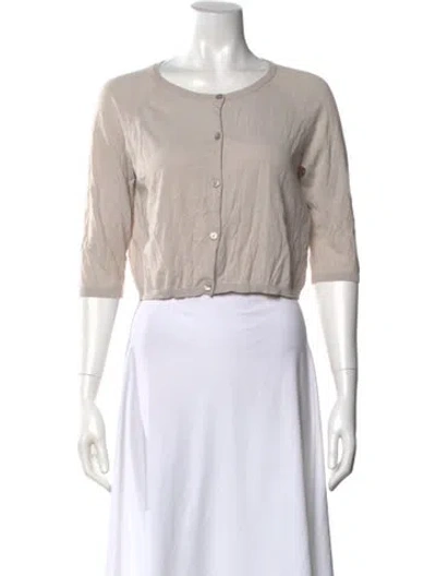 Pre-owned Max Mara Scoop Neck Sweater In Neutral