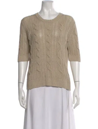 Pre-owned Max Mara Scoop Neck Sweater In Neutral