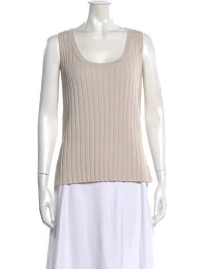 Pre-owned Max Mara Scoop Neck Sweater In Neutrals