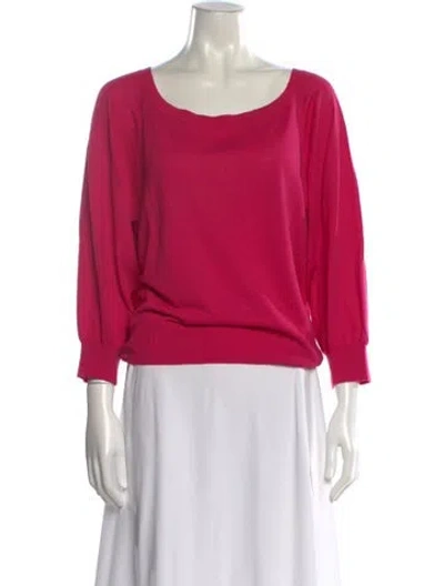 Pre-owned Max Mara Scoop Neck Sweater In Pink
