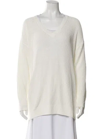 Pre-owned Max Mara Scoop Neck Sweater In White