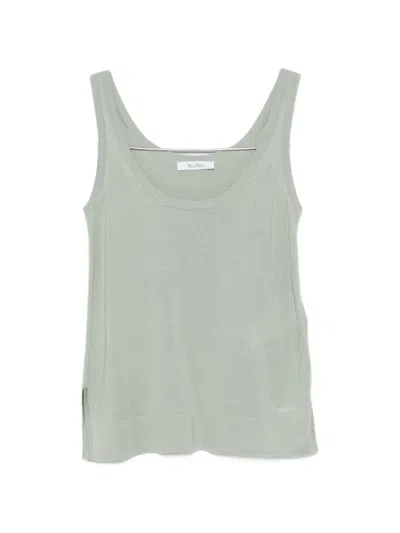 Max Mara Scoop-neck Tank Top In Green