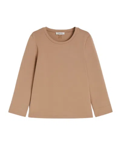 Max Mara Scuba Jersey T-shirt In Brown