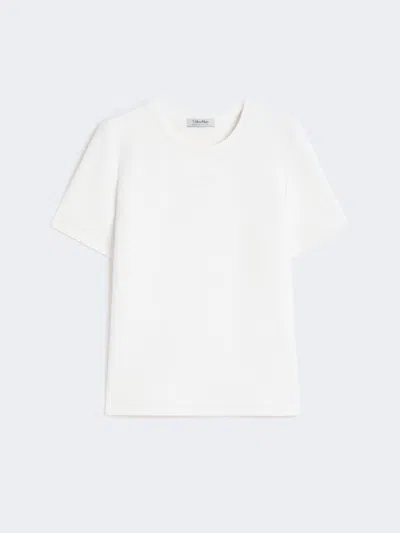 Max Mara Scuba Jersey T-shirt In White