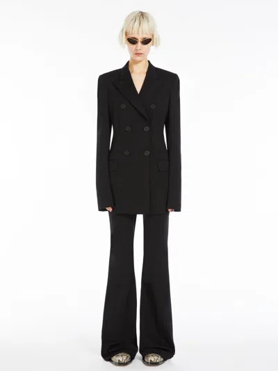 Max Mara Scuba-look Jersey Blazer In Black