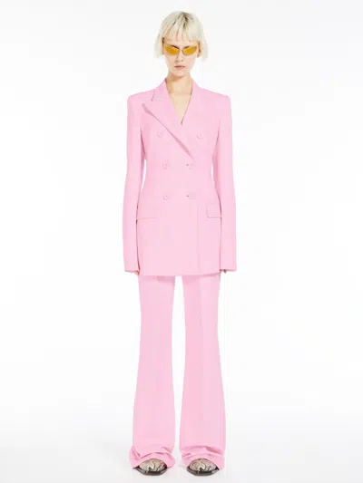 Max Mara Scuba-look Jersey Blazer In Pink