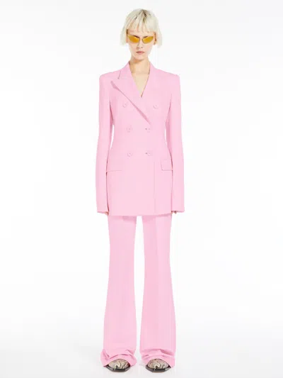 Max Mara Scuba-look Jersey Blazer In Lilac