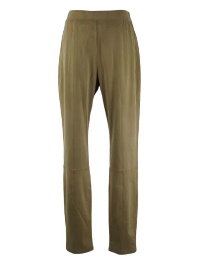 Pre-owned Max Mara Seam-detail Trousers In Brown