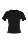 Max Mara Adelio Black Viscose Blend T-shirt In Black