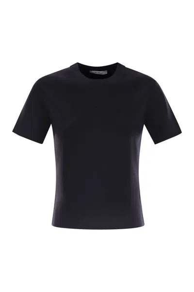 Max Mara Segale - Viscose Blend Sweater With Logo In Blue