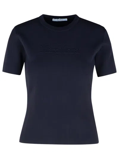 MAX MARA SEGALE BLACK VISCOSE BLEND T-SHIRT