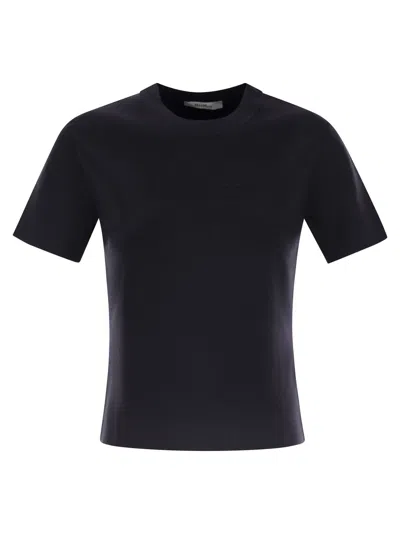 Max Mara Segale Viscose Blend Sweater With Logo In Blue