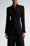 Max Mara Womens Black Fronda Flared-hem Slim-fit Stretch-woven Jacket In Black