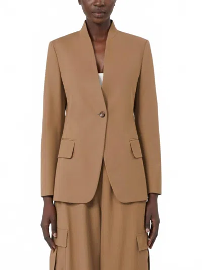 Max Mara Segnale Blazer In Hazelnut In Brown