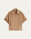 Max Mara Segnale Cashmere Cape In Camel