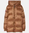 Max Mara Down Puffer Jacket In Brown