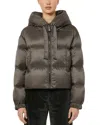 Max Mara Seie Tech Down Short Jacket In Gray