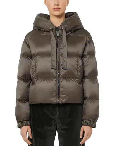 Max Mara Seie Tech Down Short Jacket In Gray