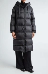 Max Mara Seipa Hooded Down Coat In Black