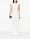 MAX MARA SELF PORTRAIT SEQUIN BOUCLE JUMPSUIT CREAM