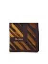 Max Mara Striped-pattern Silk Scarf In Brown