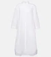 Max Mara Sella Cotton-blend Poplin Midi Shirt Dress In White
