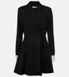 Max Mara Sella Wool Gabardine Mini Dress In Black