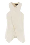 Max Mara Selva - Wool Gabardine And Satin Waistcoat In White