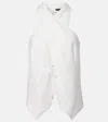 Max Mara Asymmetric Tie Waistcoat In White