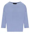 Max Mara Selz Light Blue Pullover In Blue