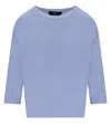 Max Mara Selz Light Blue Pullover In Blue