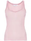 Max Mara Sleeveless Ribbed Top In Pink