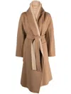 Max Mara Senna Reversible Camel Hair Coat In Brown