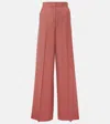 Max Mara Senna Virgin Wool Wide-leg Pants In Rot