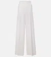 Max Mara Senna Virgin Wool Wide-leg Pants In White