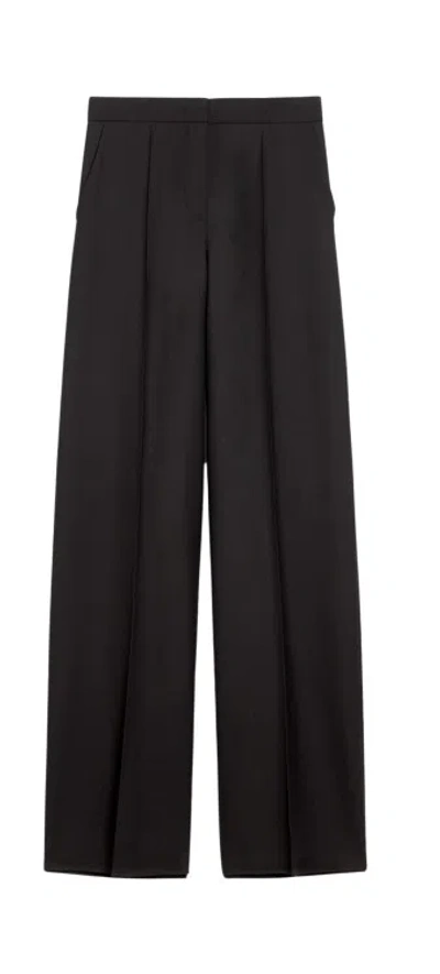 Max Mara Senna Wide Leg Pants In Black