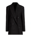 Max Mara Sequin Doublebreasted Blazer In Black