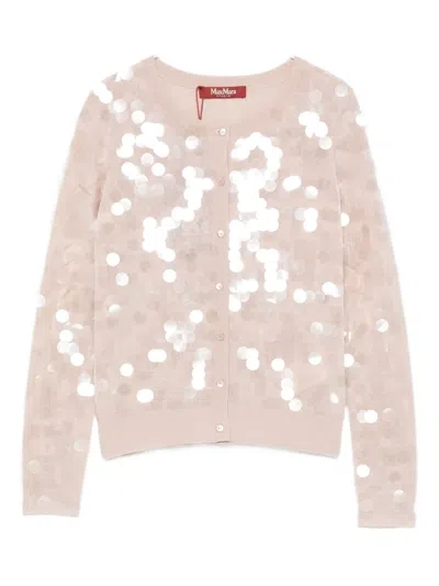 Max Mara Sequin Embellished Cardigan In Multi