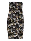 Max Mara Sequin-embellished Floral-print Midi Dress In Black
