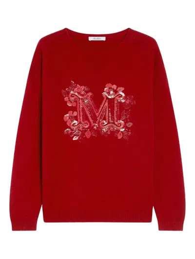 Max Mara Pullover In Red