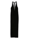 Max Mara Sophisticated Evening Dress With Deep V-neckline And Embellished Back In Black