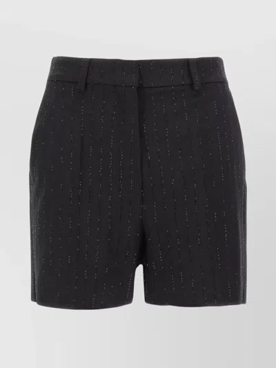 Max Mara Sequin Embellished Shorts Featuring Back Pockets In Black