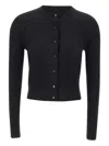 Max Mara Sequin Ribbed Cardigan In Black