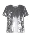 Max Mara Sequin T-shirt In Grey