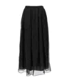 Max Mara All-over Embellished Long Skirt In Black
