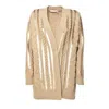 Max Mara Sequined Mirco Cardigan In Wool And Cashmere