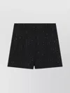 Max Mara Shorts With Pinstripe-effect Micro Sequins In Black